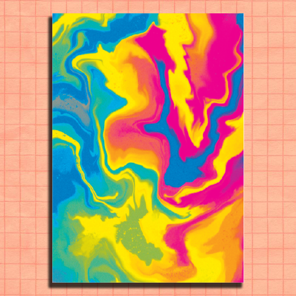 Abstract Pansexual postcard