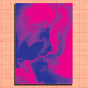 Abstract Bisexual postcard