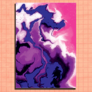 Abstract Genderfluid postcard