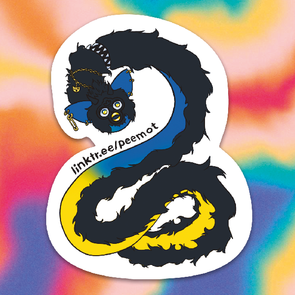 Long Furby sticker (different colors)